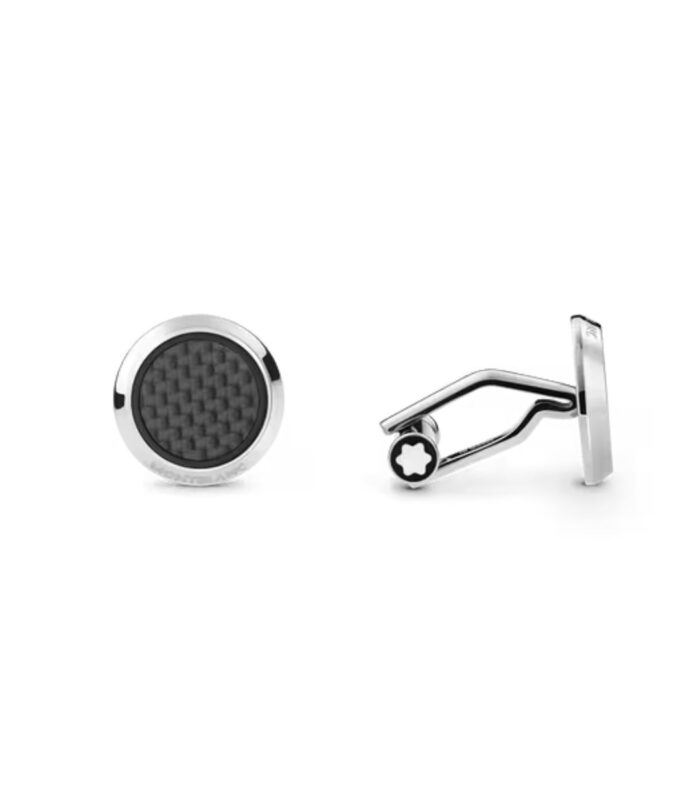 Gemelli Montblanc Meisterstück con Inserti con Motivo Carbonio